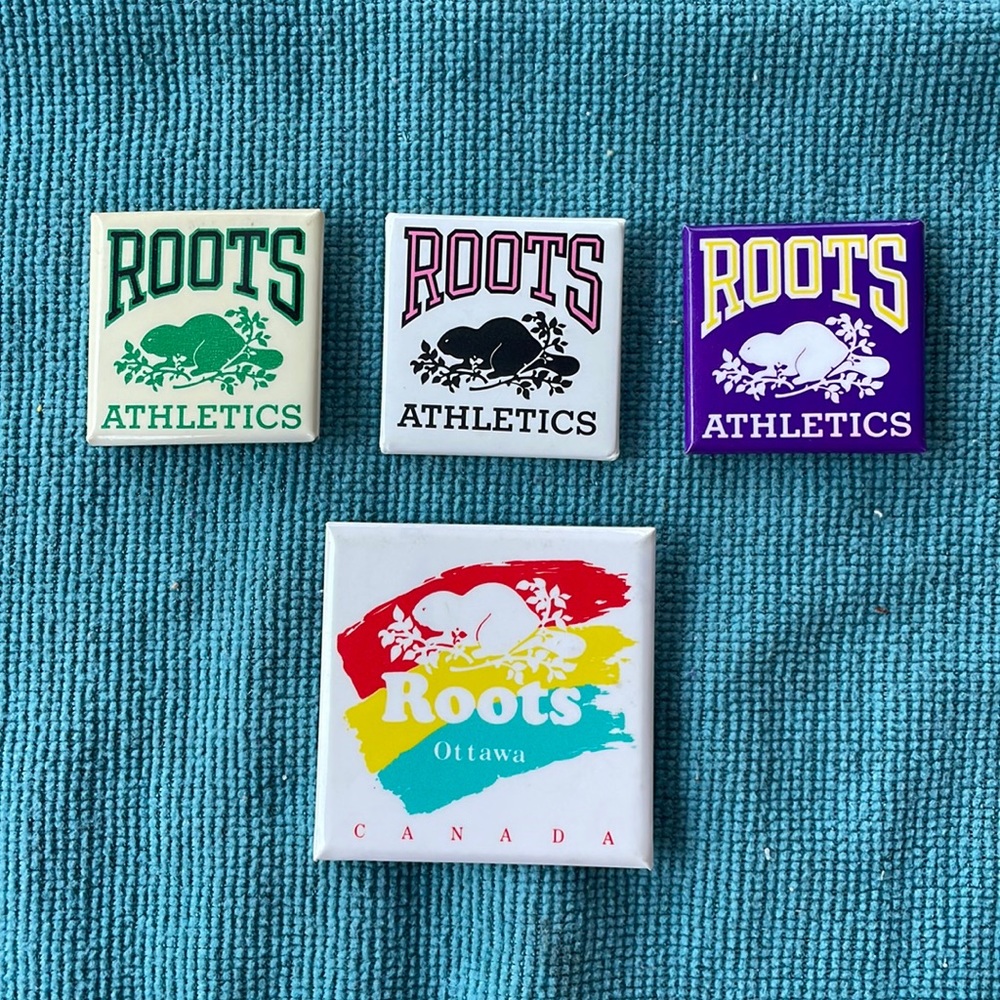 Vintage Roots pin-back buttons
